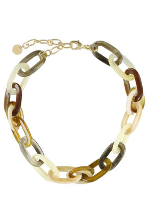 Korte ketting met fantasieschakels - may