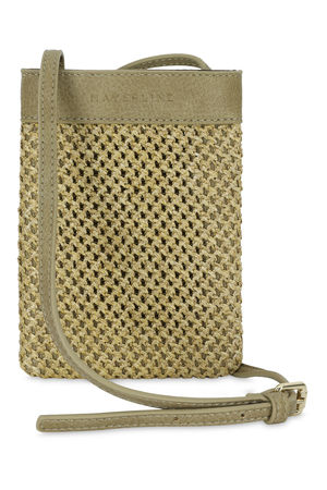 GSM-tasje in raffia en leer - may