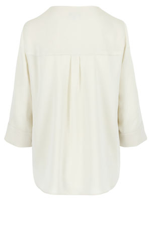 Hemden - Kraagloze loose fit blouse