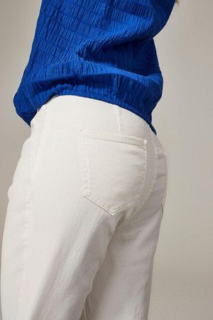 Broeken - Witte stretchjeans op elastiek