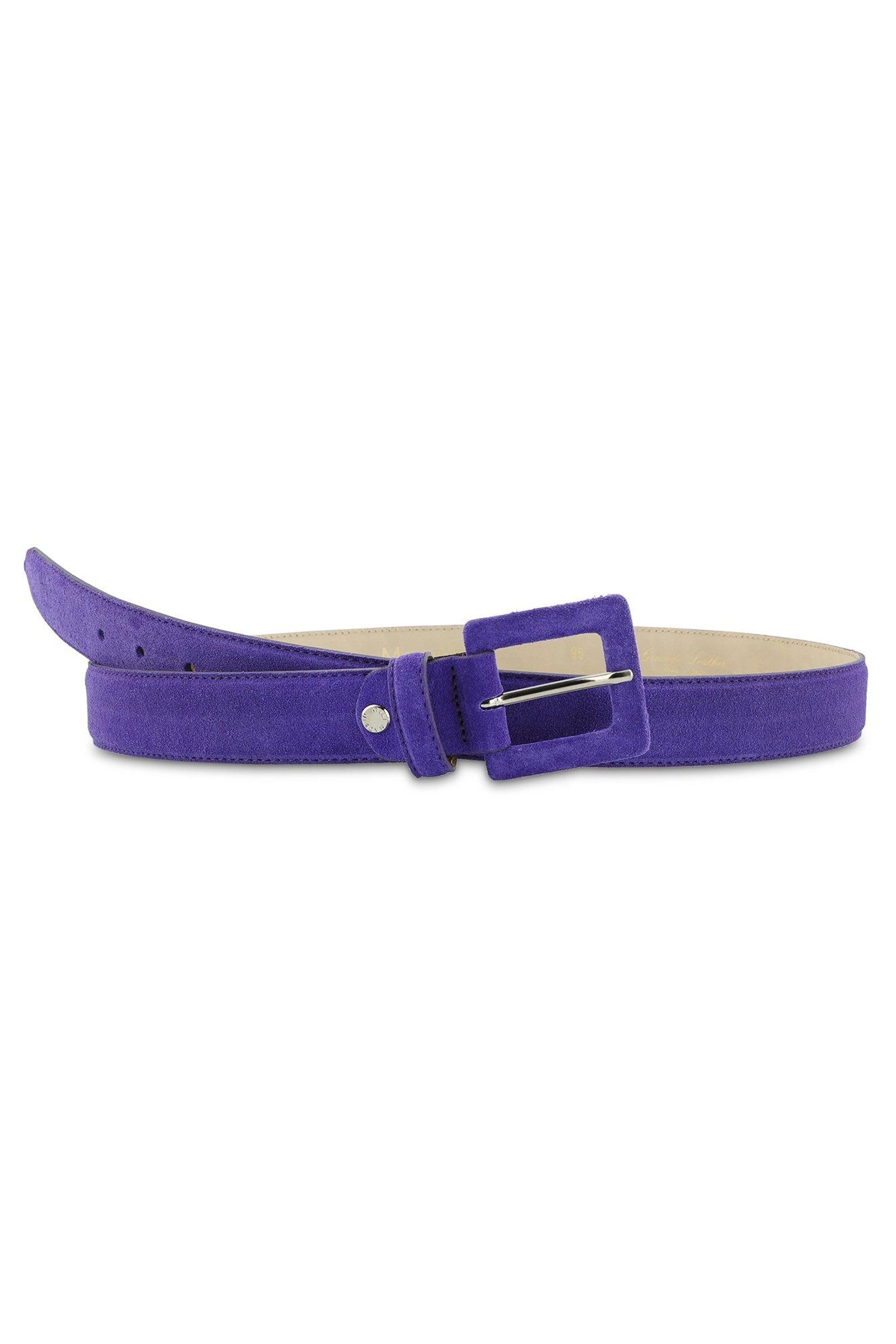 Nubuck ceintuur met overtrokken gesp - may