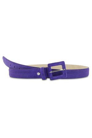 Nubuck ceintuur met overtrokken gesp