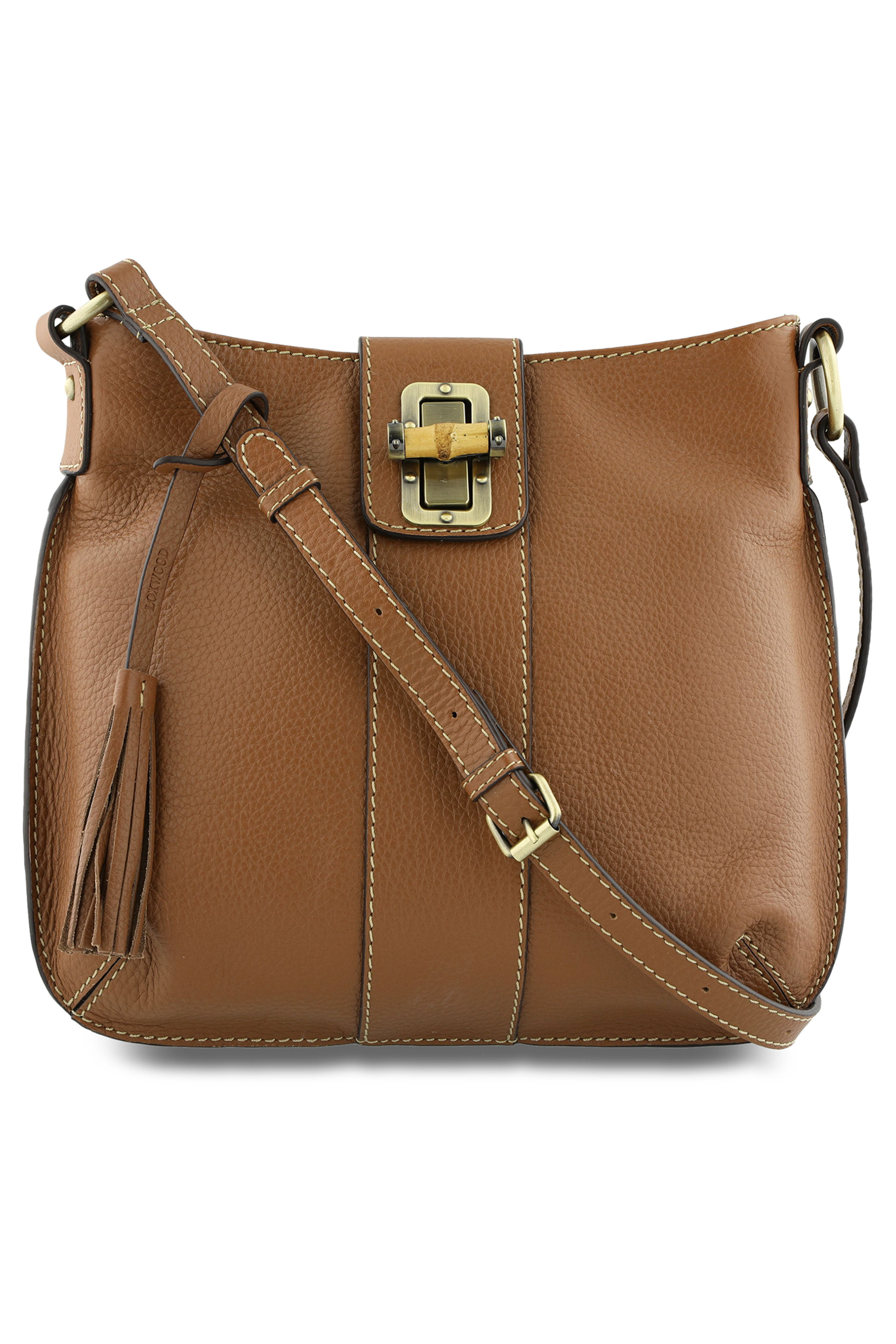 Buideltas met bamboe sluiting en saddle stitch - may