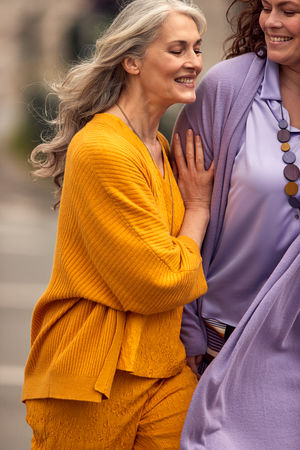Kimonojasje in tricot met brede rib