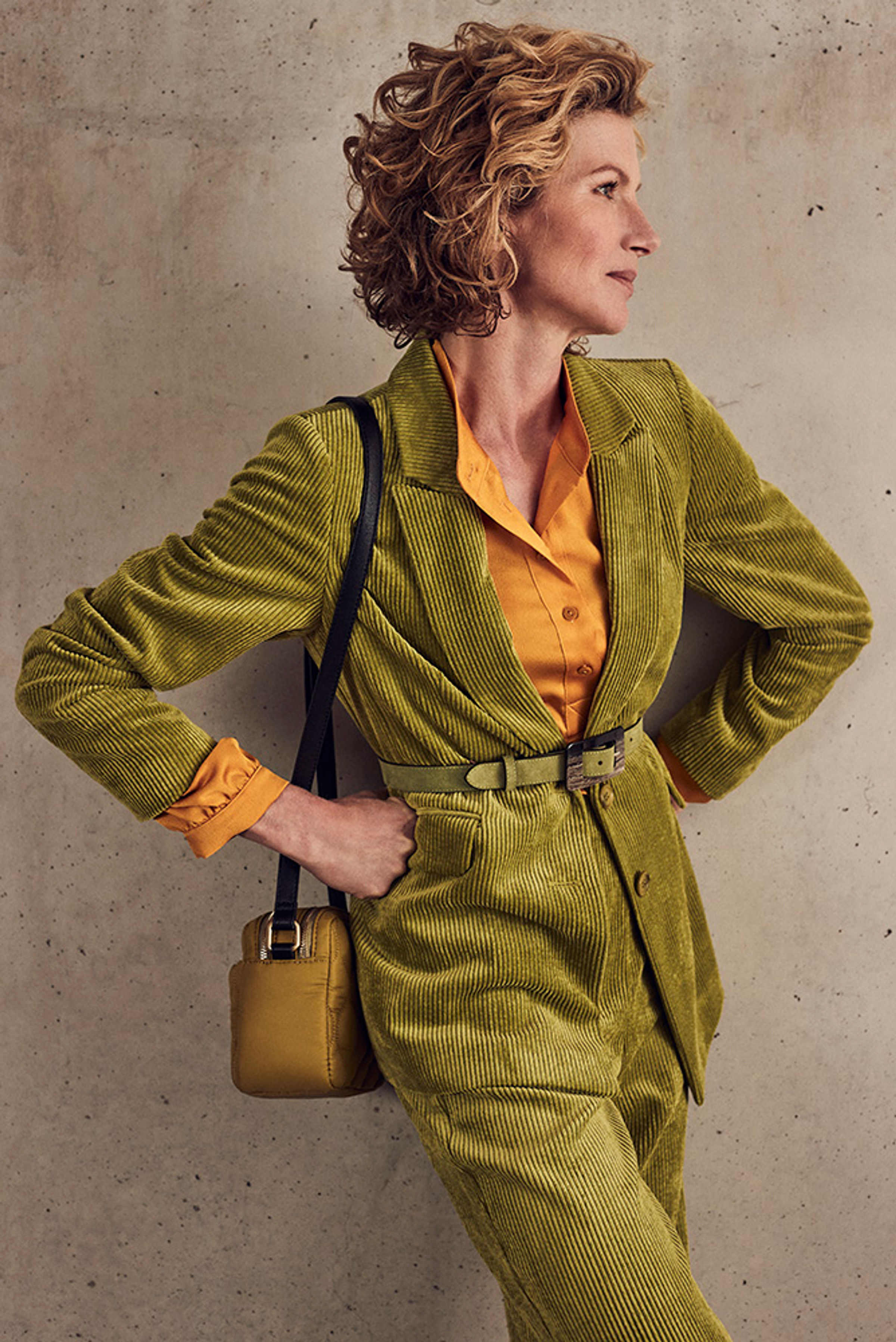 Blazer in ribfluweel - may