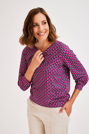 Jersey blouse op tailleband - may