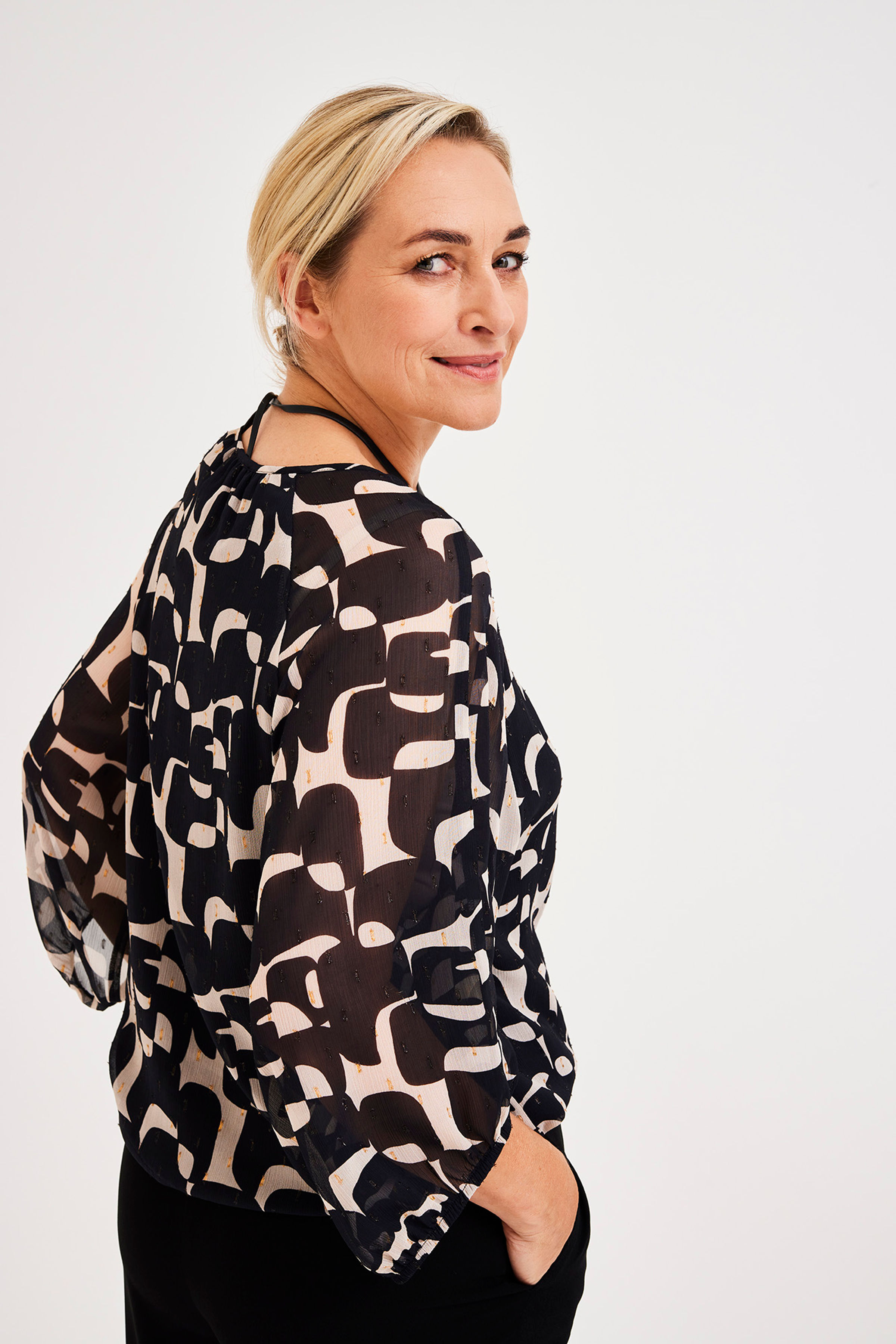 Blouse en voile avec lurex - may