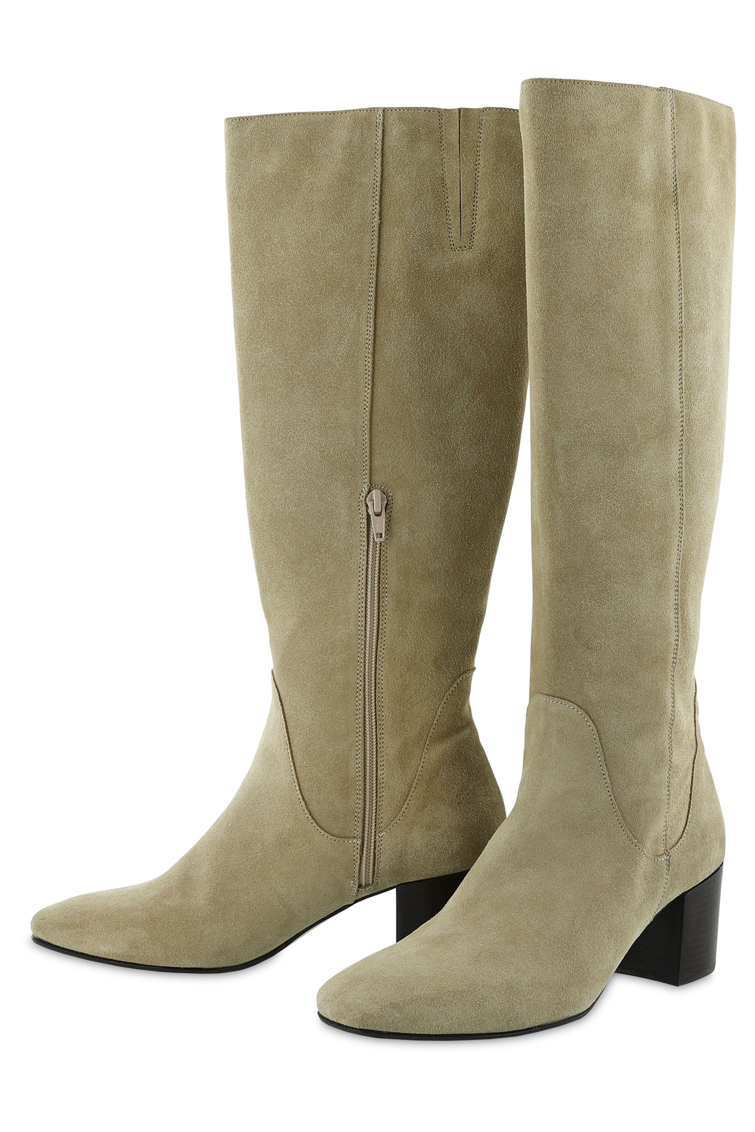 Nubuck laarzen met blokhak - may
