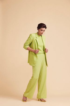 Pantalon costume large avec stretch