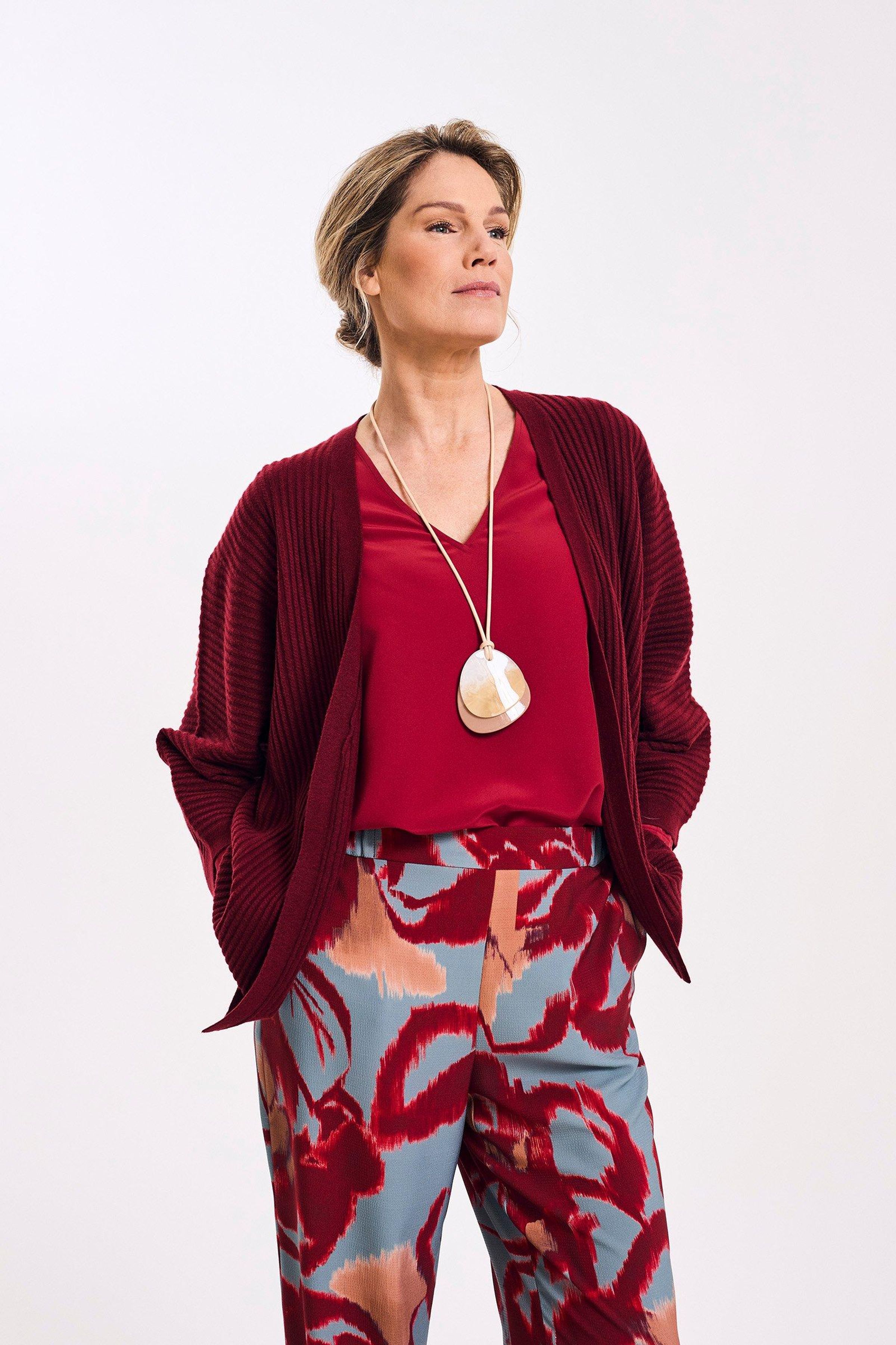 Kimonojasje in tricot met brede rib - may