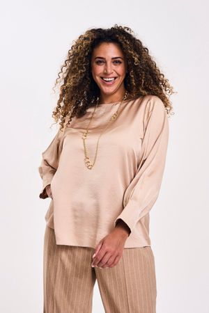 Easy care blouse in satijn - may