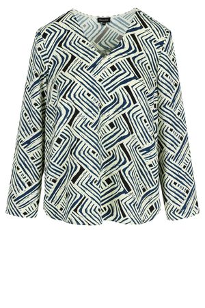 Hemden - Easy care printblouse met V-hals