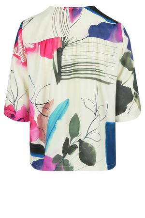 Hemden - Wijde printblouse in cr&ecirc;pe
