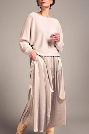 Wijde rok in metallic stof - ame