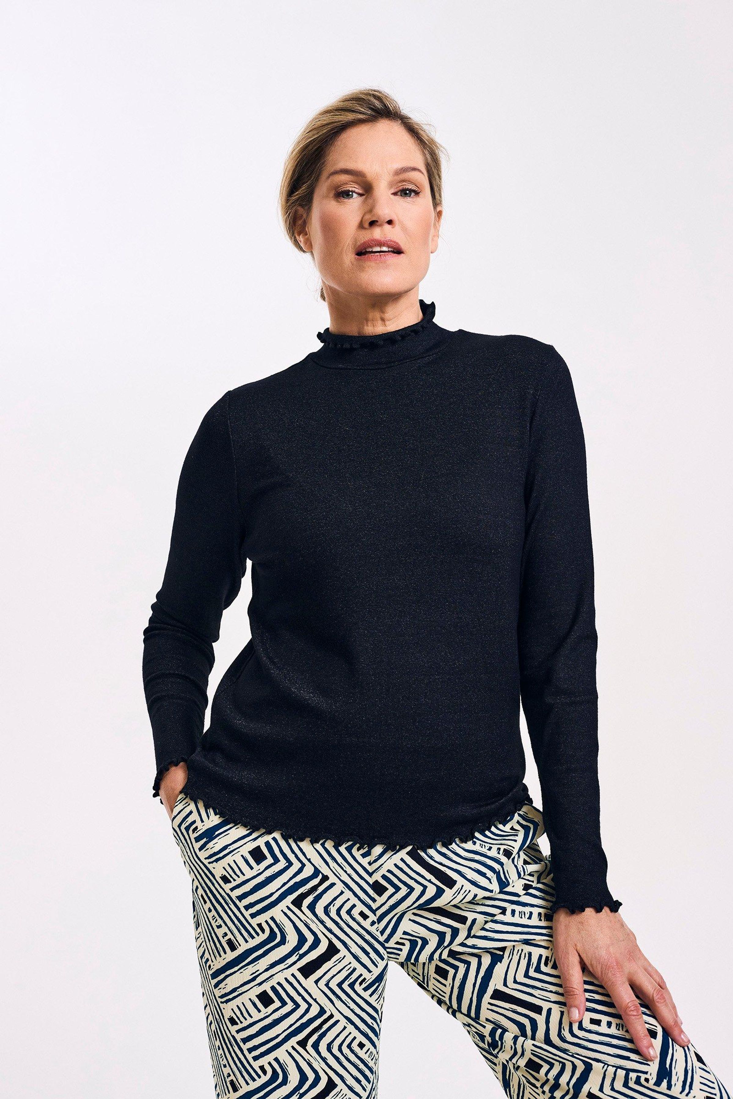 Dunne lurextrui met fijne rib - may