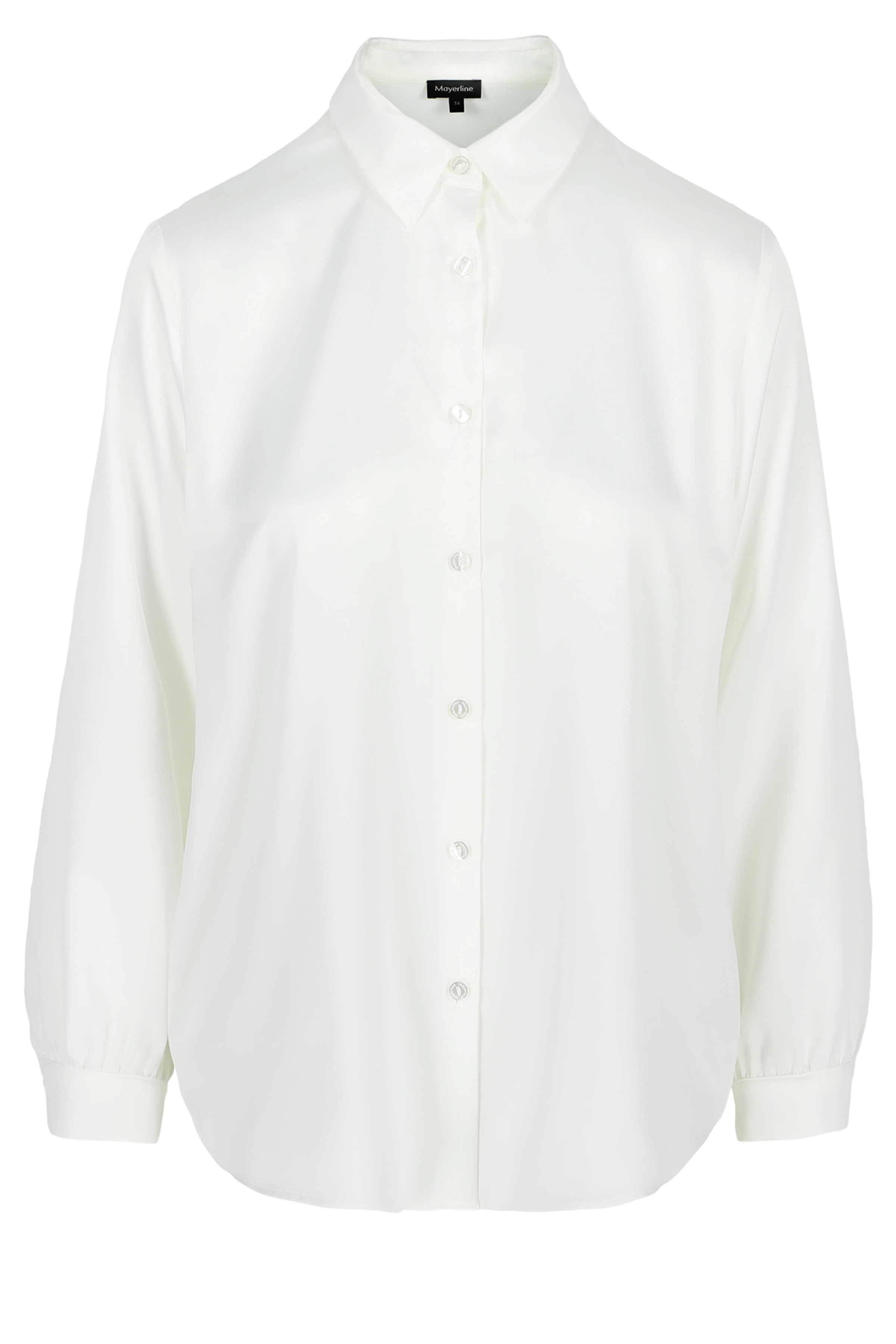 Hemdblouse in elastisch satijn - may