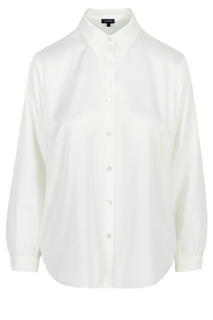 Hemdblouse in elastisch satijn - may