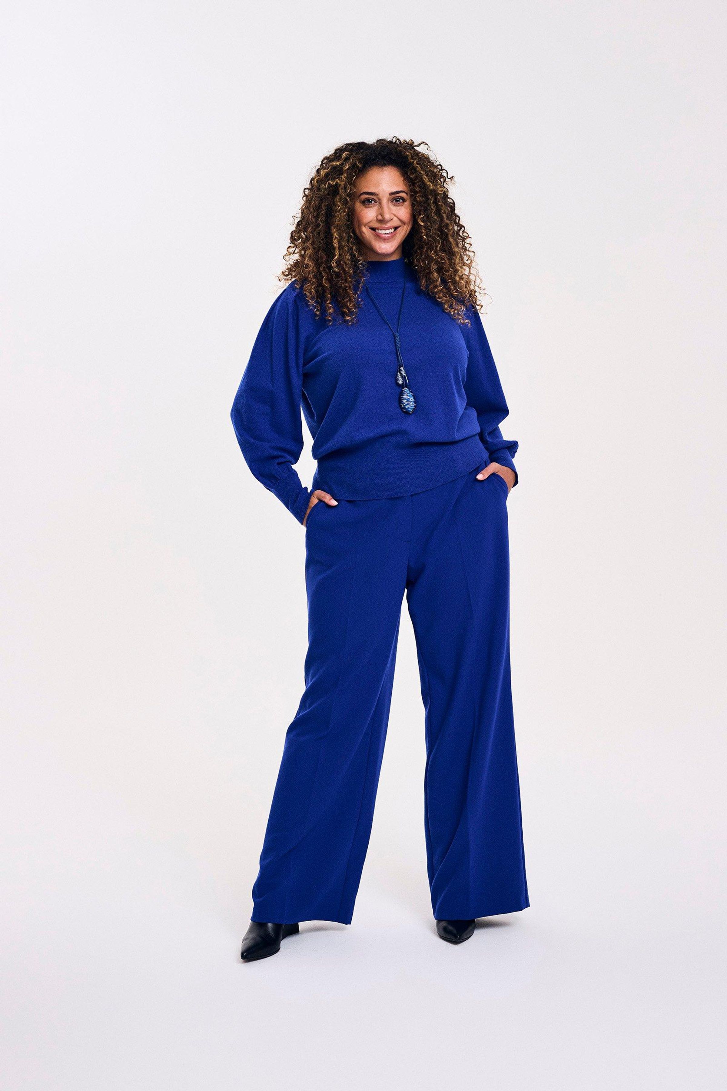 Wijde broek met rugelastiek - may