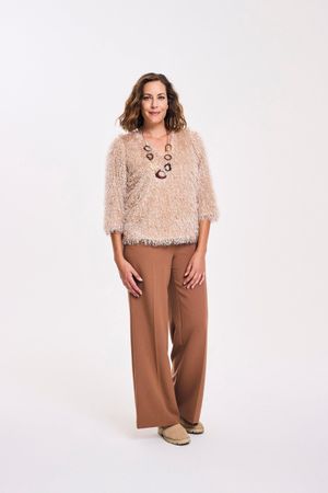 Wijde broek met rugelastiek - may