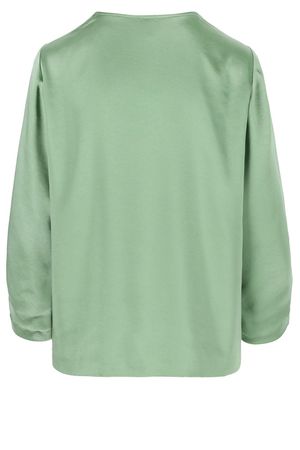 Hemden - Satijnen blouse met V-hals