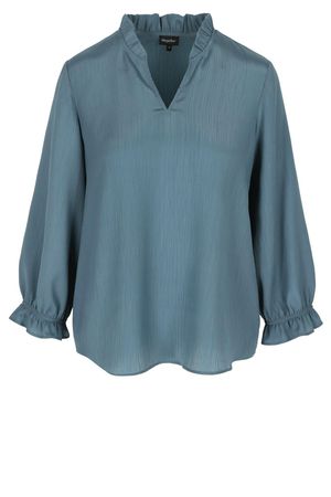 Hemden - Easy care blouse met aangefronste kraag