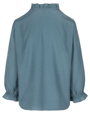 Hemden - Easy care blouse met aangefronste kraag