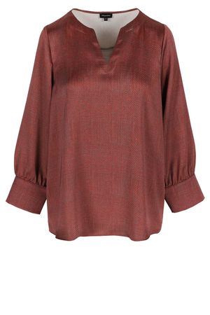 Hemden - Loose fit blouse in faux uni print