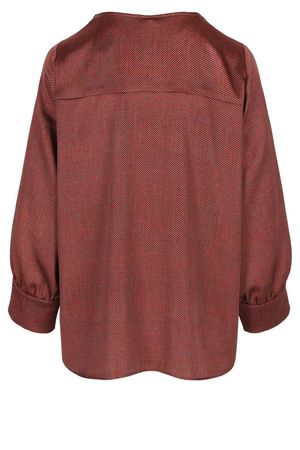 Hemden - Loose fit blouse in faux uni print