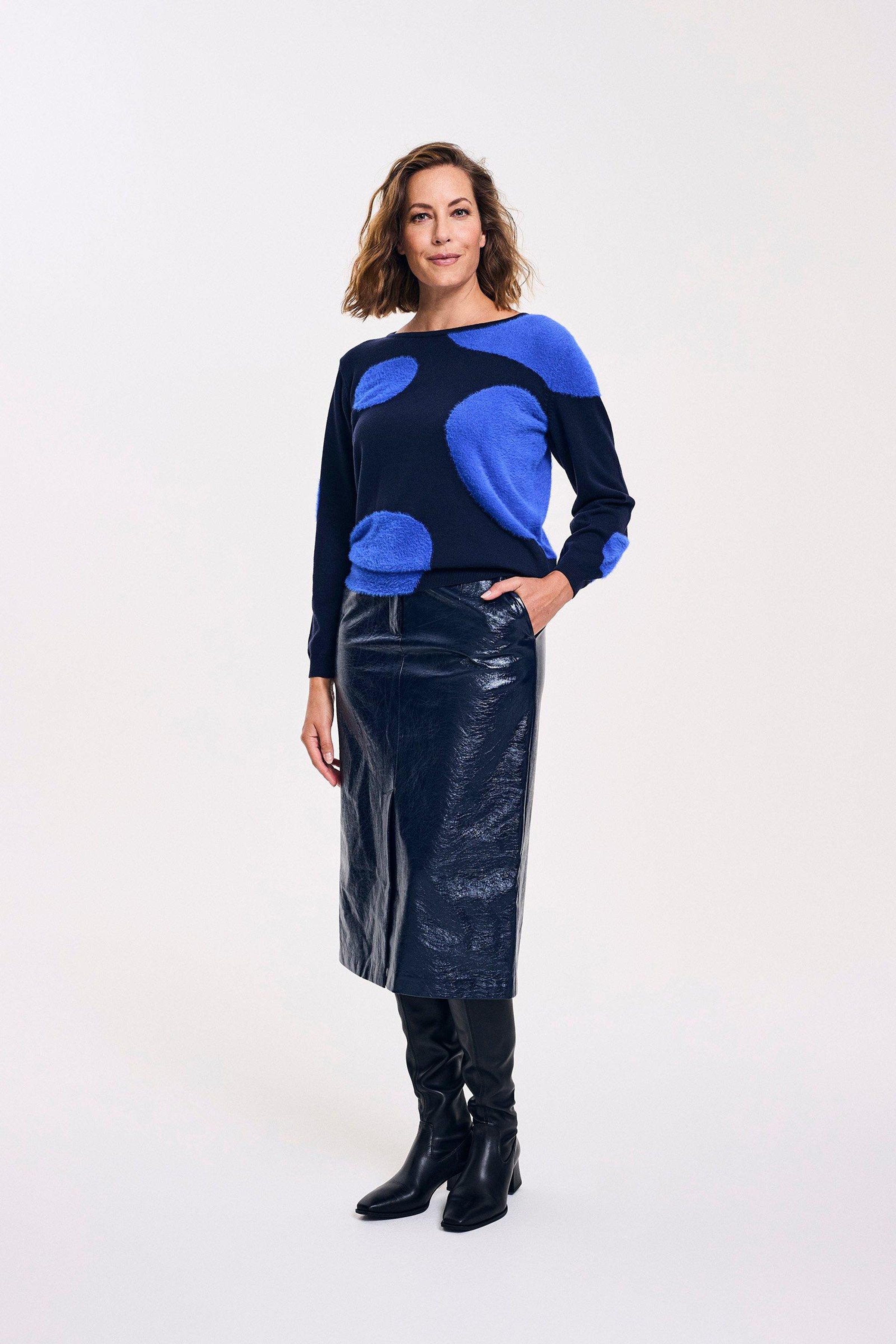Midirok in faux lakleer - may
