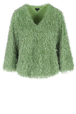 Hemden - V-halsblouse met veertjeslook