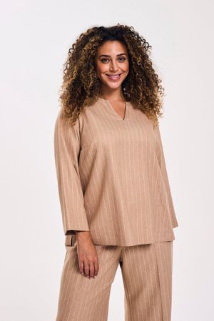 Loose fit blouse met krijtstreep - may