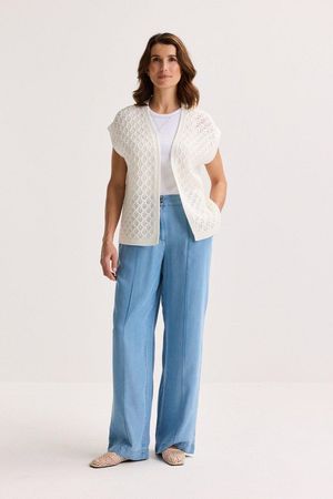 Truien - Mouwloze cardigan in jacquard