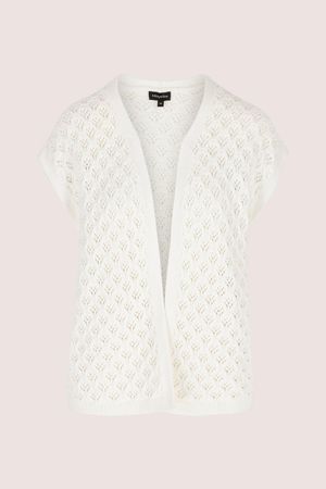 Truien - Mouwloze cardigan in jacquard