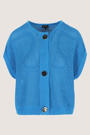 Cardigan - Mouwloze ajourcardigan