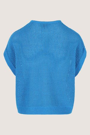 Cardigan - Mouwloze ajourcardigan