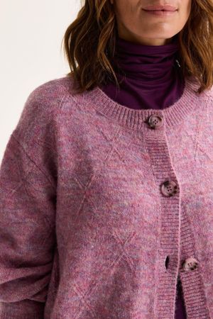 Cardigan - Cardigan in m&ecirc;l&eacute;ejacquard met mohair 
