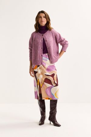 Cardigan - Cardigan in m&ecirc;l&eacute;ejacquard met mohair 