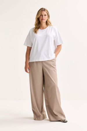 Palazzobroek in elastisch twill - may