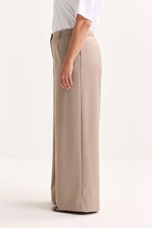 Broeken - Palazzobroek in elastisch twill