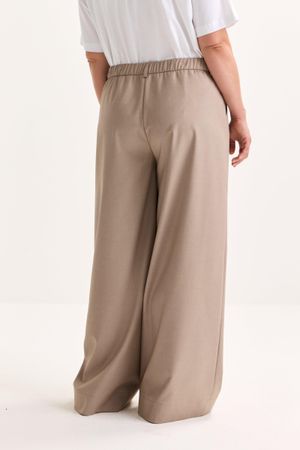 Broeken - Palazzobroek in elastisch twill