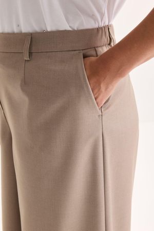 Broeken - Palazzobroek in elastisch twill