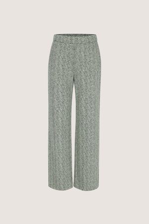 Broeken - Wijde jersey broek met visgraatmotief