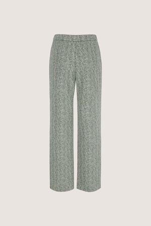 Broeken - Wijde jersey broek met visgraatmotief