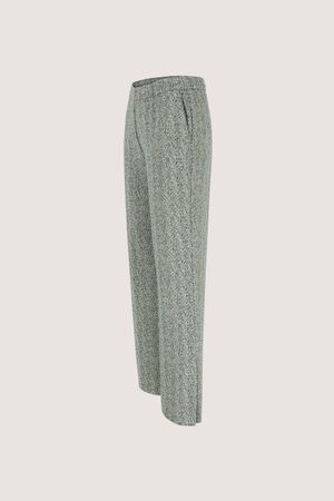 Broeken - Wijde jersey broek met visgraatmotief