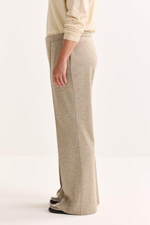 Broeken - Broek in wollige twill met taille-elastiek