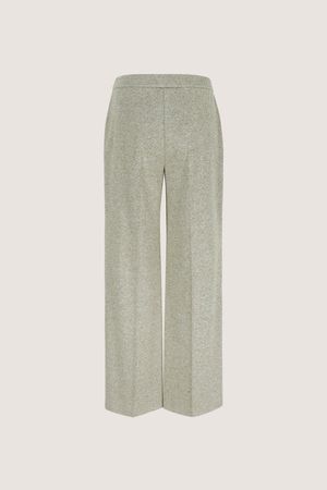 Broeken - Broek in wollige twill met taille-elastiek