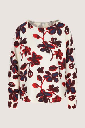 Truien - Vleermuistrui met bloemenprint