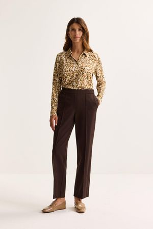 Easy care broek in Milano jersey - may