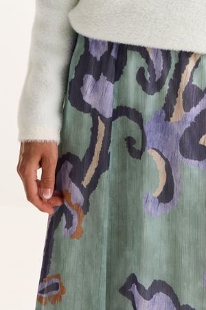 Rokken - A-lijn midirok in voile met barokke print