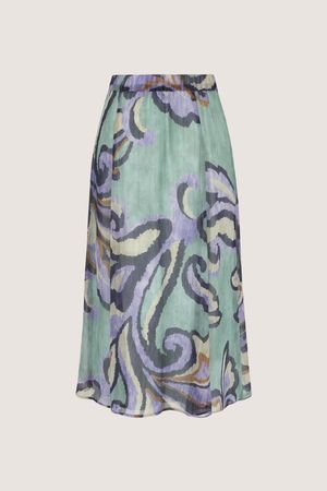 Rokken - A-lijn midirok in voile met barokke print